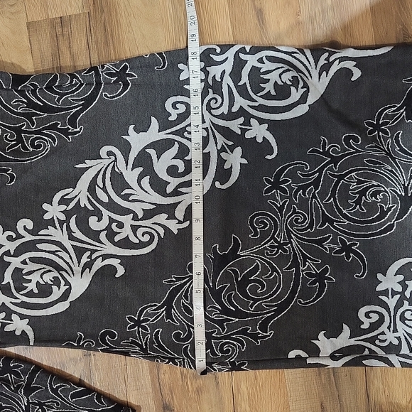 BLACK SAKS FIFTH AVE Black White Foral Long Sheath Midi Dress - Picture 8 of 10